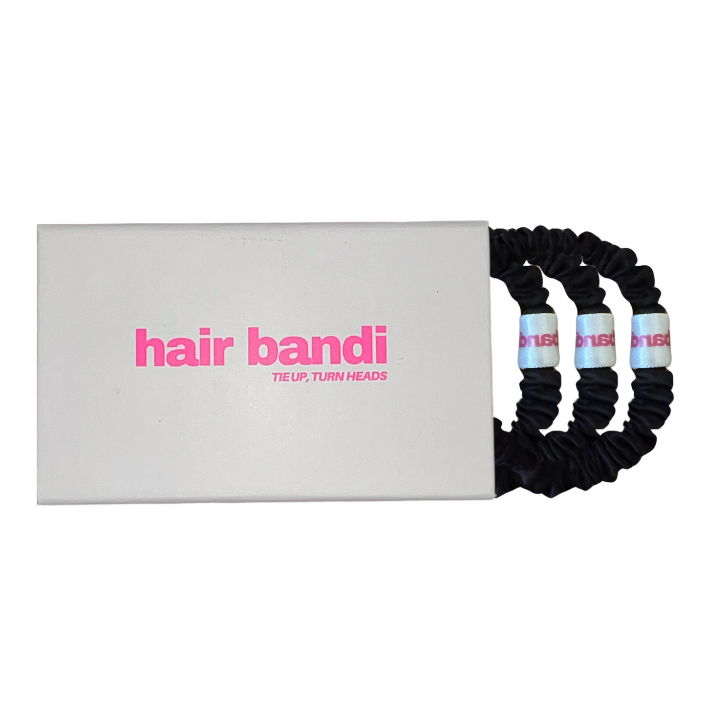 100% Silk hair bandi - Small in Black