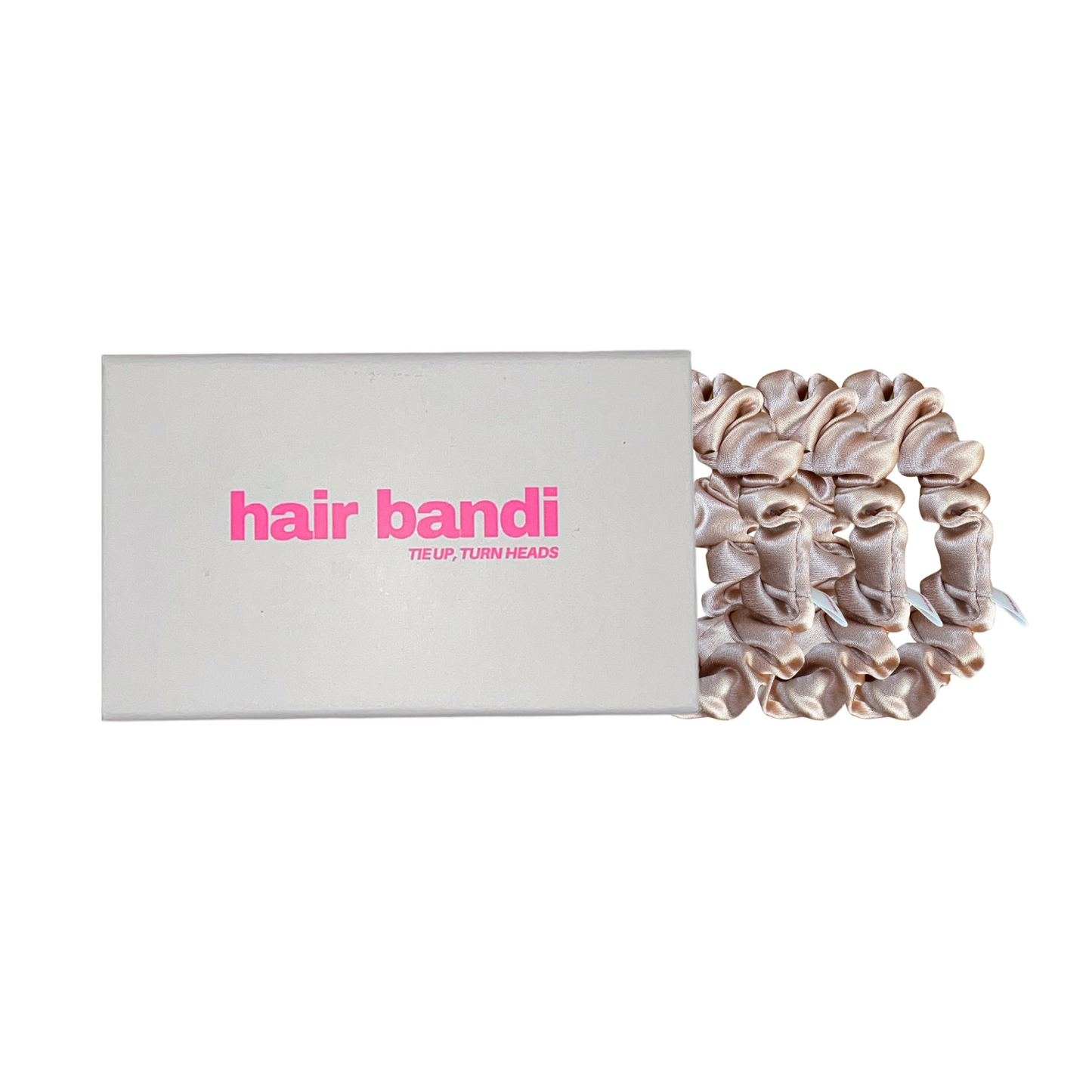 100% Silk hair bandi - Medium in Rose Gold