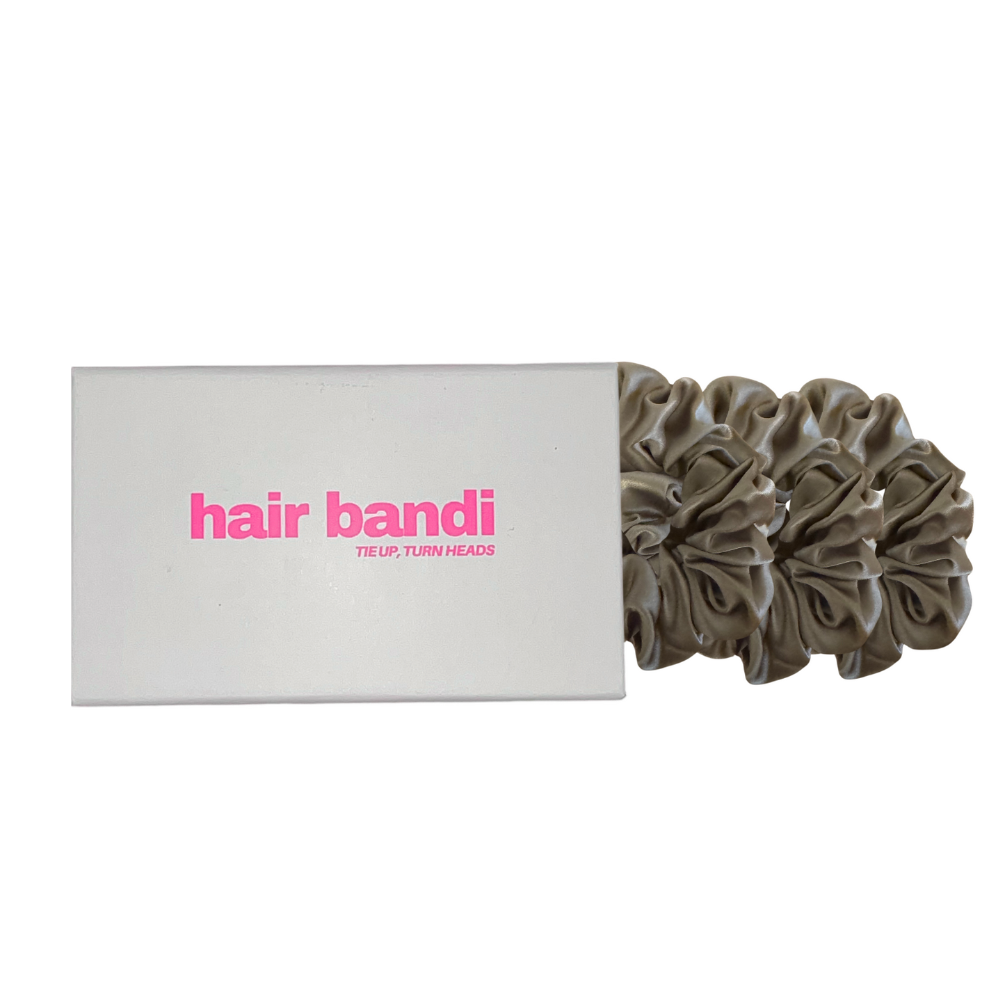 100% Silk hair bandi - Large in Champagne