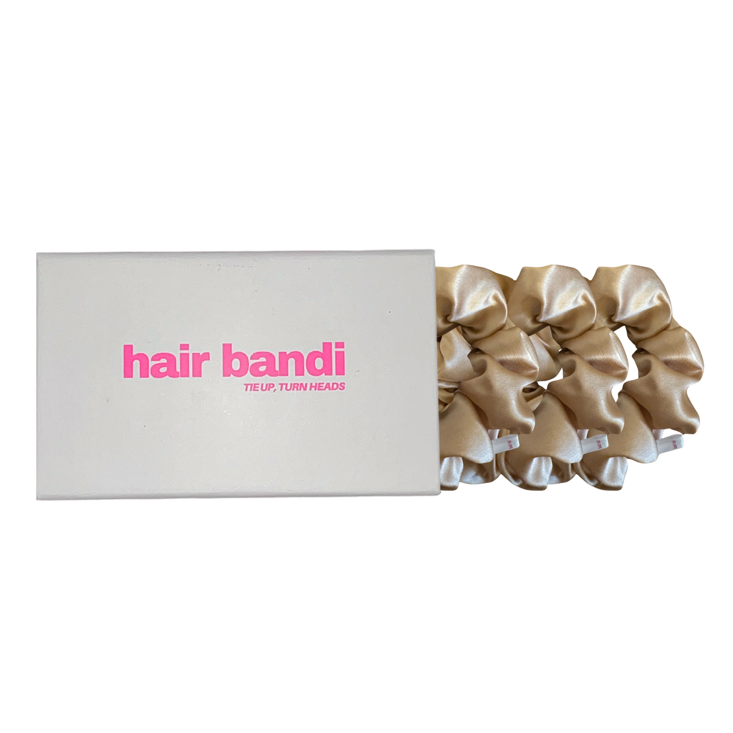 100% Silk hair bandi - Large in Rose Gold