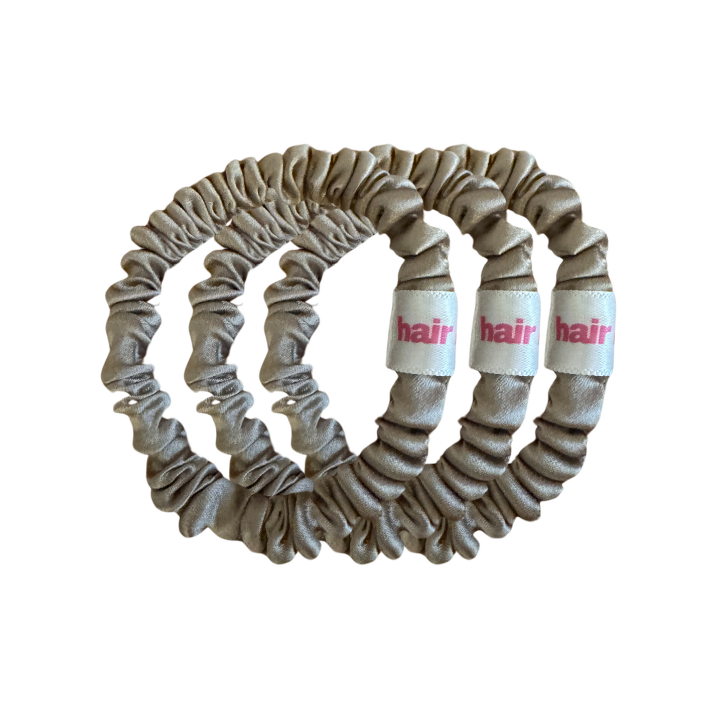 100% Silk hair bandi - Small in Champagne